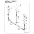 thumbnail image 4 of Kingston Brass KS3335BPL Bel-Air Two-Handle Deck Mount Roman Tub Faucet, Oil Rubbed Bronze, 4 of 5