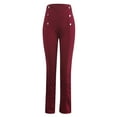 thumbnail image 1 of Vedolay Womens&nbsp;Pants&nbsp;Casual Women's Comfy Leisure Pants Casual Wide Leg High Waist Stretch Trousers with Pockets,Red 3XL, 1 of 3