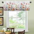 thumbnail image 4 of Spring Valance for Windows Kitchen Living Room Valances Rod Pocket Bathroom Small Window Treatment Floral Wild Flower 1 Panel, 54 x 18 Inch, 4 of 6