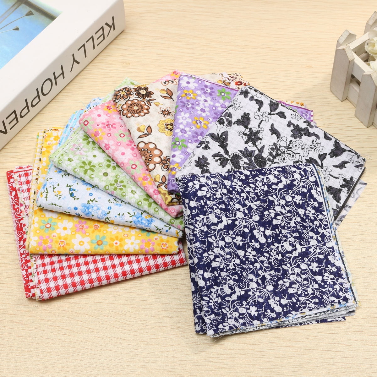 7pcs 10x10 inche Cotton Craft Fabric Bundle Squares Patchwork Lint DIY