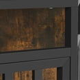 thumbnail image 3 of DWVO 43.9 inch Dog Crate Furniture, Corner Kennel with Metal Door, Wooden Dog House for Small/Medium Dog Crate - Rustic Brown, 3 of 10
