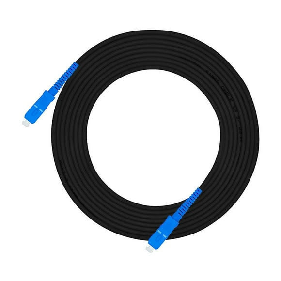 Jeirdus 100M SC a SC Cable de fibra óptica simplex SM blindado para exteriores Cable de conexión óptica monomodo 9/125 100 metros 328 pies SC-SC