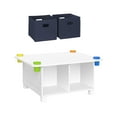 thumbnail image 2 of RiverRidge Kids Art Activity Table Desk with 4 Cubbies, 4 Storage Cups, and 2 Navy Bins, 2 of 8