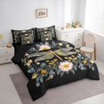 thumbnail image 3 of jejeloiu Rustic Botanical Floral 7-Piece Twin Bedding Sets,Wild Dragonfly Animals Bedding Comforter Set For Men Women Reversible, 3 of 8