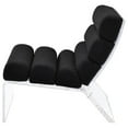 thumbnail image 5 of Serreta Boucle Upholstered Armless Accent Chair with Clear Acrylic Frame Black, 5 of 11