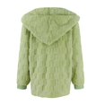 thumbnail image 6 of Baqcunre Full Zip Hoodie Women, Womens Fleece Jacket Open Front Hooded Cardigan Fuzzy Teddy Jacket Warm Winter Coat Jacket Outerwear with Pockets 1 Pc Jacket Green M, 6 of 7