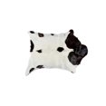 thumbnail image 1 of HomeRoots 316980 2 x 3 in. Calfskin Rug - White & Chocolate, 1 of 2