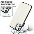 thumbnail image 3 of for iPhone 12 Mini Wallet Case with Card Holder RFID Blocking, Kickstand Card Slots Case, Dimaond Patterned Elegent PU Leather,Double Back Flip Magnetic Clasp and Durable Shockproof Cover,White, 3 of 8