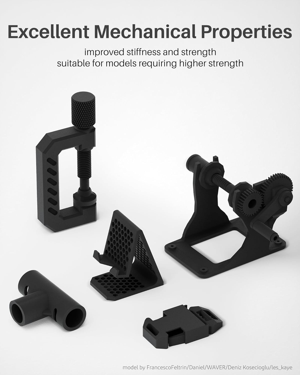 Carbon Fiber PLA Filament 1.75mm Black 1KG, PLA-CF Strong 3D Printer Filament Dimensional Accuracy +/- 0.02mm, 1kg Cardboard Spool(2.2lbs) Fits for Most FDM 3D Printers