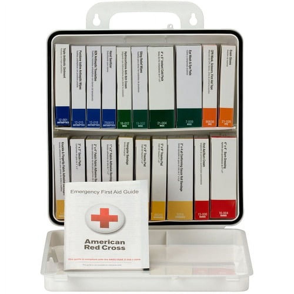 First Aid Only 50-Person Unitized Plastic First Aid Kit - ANSI Compliant 24 x Piece(s) For 50 x Individual(s) - 3" Height x 10" Width x 10" Length - Plastic Case - 1 Each