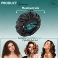 thumbnail image 3 of ROHAJSHOP Silk Hair Bonnet with Wide Elastic Band, Sleepling Hair Wrap Cover, Satin Night Sleep Cap for Curly Long Hair Shower Bonnet, 3 of 5