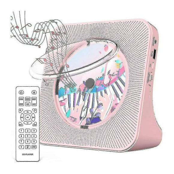 Portable Bluetooth 5.0 Cd Player, Hifi Sound Speaker, Rechargeable Cd Music Player With Remote Cont