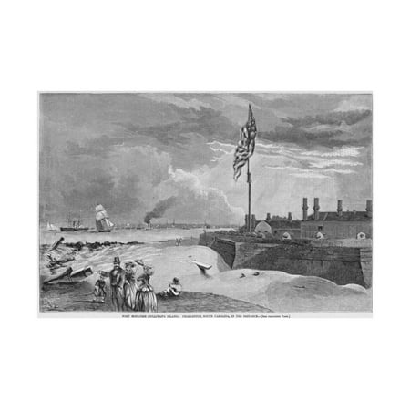 Fort Moultrie (Sullivan's Island). Charleston, South Carolina, in the Distance. See Preceding Page. Print Wall