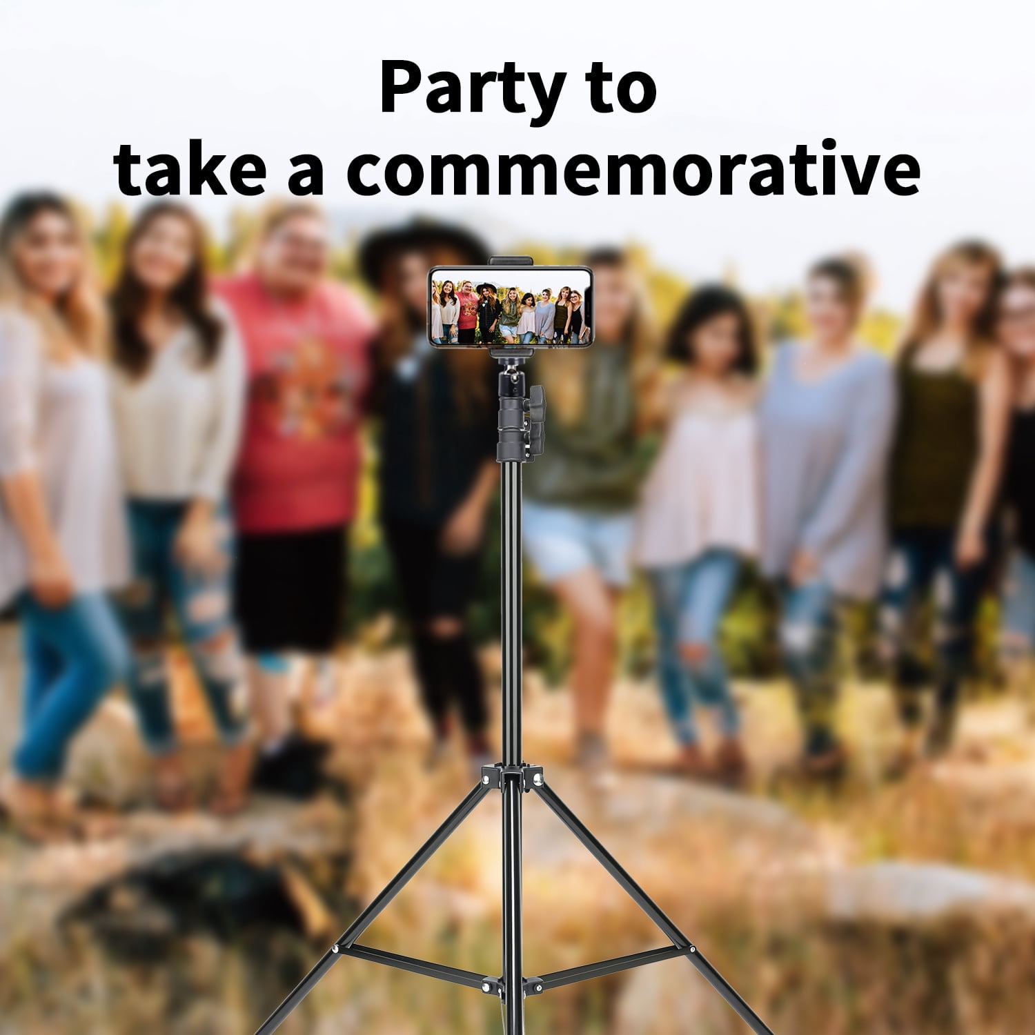 63inch/1.6m Mobile Phone Stand Tripod With Mobile Phone Universal Clip, Outdoor Support On The Ground To Take Photos--Best Halloween Gift