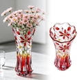 thumbnail image 2 of SUYOLL Gradient Embossed Glass Vase Scalloped Rim Thick Clear Glass Vase Floral Vase For Home Centerpiece Wedding Living Room Dining Table Party Decor Housewarming Gift, 2 of 7