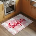 thumbnail image 3 of Happy Valentine's Day Washable Area Rug 2 x 3 ft Vintage Watercolor Pink Romantic Line Rose Flower, Soft Non Slip Rugs Stain Repellent Indoor Felt Carpet for Living Dining Room Bedroom Home Office, 3 of 9