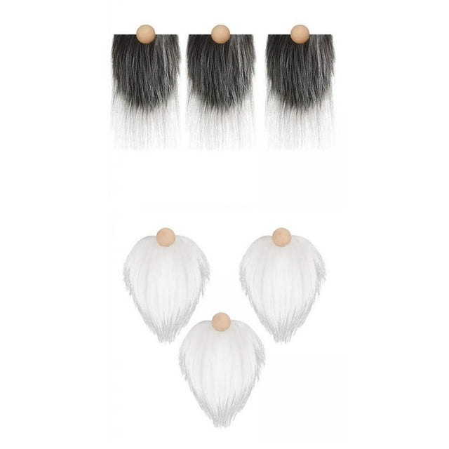 Bolas de Madera Sunnimix 6 Piezas Decoración Navideña Gris Y Blanco Barbas de gnomo