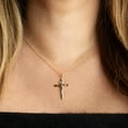 thumbnail image 2 of 14K Gold Two Tone Sacred INRI Jesus Christ Cross Crucifix Pendant Necklace (Pendant with 16" chain), 2 of 3
