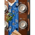 thumbnail image 5 of Table Runners 60 Inches Long Dress Scarves, Blue Snowman Christmas Farmhouse Kitchen/Dining Table Runner, Small Coffee Tablerunners, Xmas Ball Snowflake Winter 13x60 Inch, 5 of 7