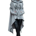 thumbnail image 2 of Baqcunre Women'shooded Long-Sleeved Good Witch &Bad Witch Printed Hoodie With Irregular Bottom Loose Mid-Long Hoodie Y2K Hoodies Graphic Hoodie Hoodies for Women,Womens Sweatshirt Grey L, 2 of 7