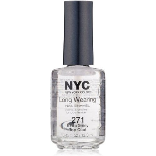 NYC New York Color Nail Polish, 271A Extra Shiny Top Coat,  fl oz -  