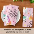 thumbnail image 6 of Coolnut Set of 4 Cute Unicorn Satin Napkin Square 20 Inches Table Napkins Soft Smooth Decorative Napkins for Wedding Banquet Party Decoration, 6 of 6