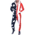 thumbnail image 2 of Men's Sleepwear One Piece Pajamas Unisex Non Footed Playsuit Adult Printed Jumpsuit, 2 of 4