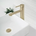 thumbnail image 1 of Stylish Single-Handle Brushed Gold Vessel Bathroom Faucet Height 11⅝" B-123G, 1 of 12