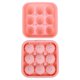 thumbnail image 2 of Molde de hielo reutilizable de silicona con 9 cavidades grandes en forma de balón de fútbol, apto para uso alimentario, flexible, con tapa, ideal para cócteles, whisky y uso en barra de casa., 2 of 7