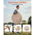 thumbnail image 6 of Pop up Sports Tent, 47x47 in Clear Bubble Tent for 1 Person, Waterproof Outdoor Pod with Floor Mat & Top Cover, Garden Igloo Dome Tents Camping Shelter for Events Fishing Cheering, 6 of 6
