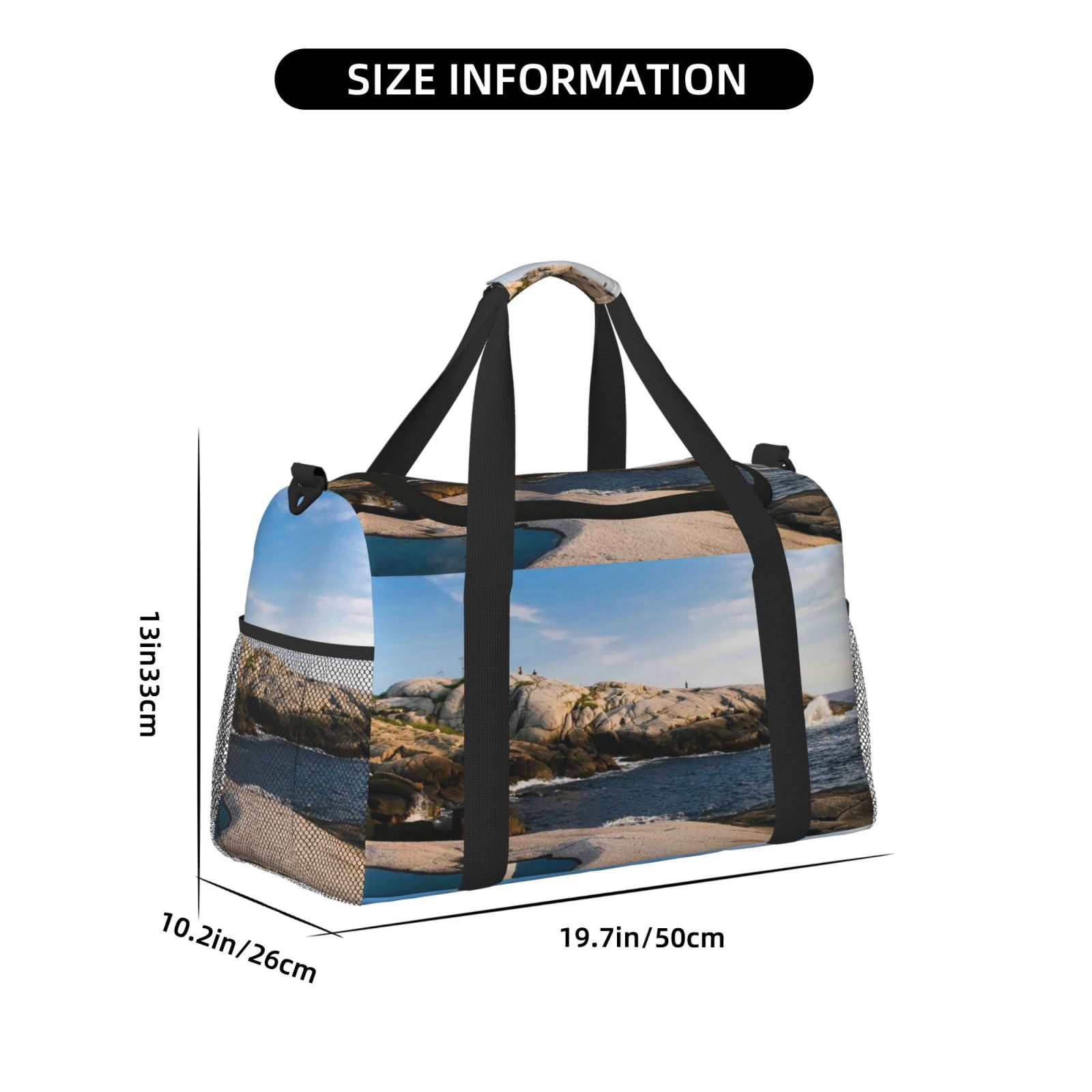 Fuzoiu Lighthouse Print Travel Duffle Bag,Carry On Tote Bags,Duffel Bag,Sport Gym Bag, Hospital Bag for Labor and Delivery, Overnight Bag,Luggage Bag