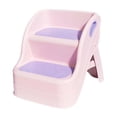 thumbnail image 4 of Taburete con escalón para inodoro BLESIY Taburete plegable antideslizante resistente banco de 2 escalones Rosa, 4 of 8