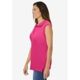 thumbnail image 3 of Woman Within Plus Size Sleeveless Polo Tunic, 3 of 5