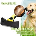 thumbnail image 3 of Stainless Steel Deshedding and Dematting Tool | Professional Pet Grooming arc-Shaped Fur Brush for Cats and Dogs Hair Removal (Green), 3 of 7