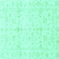 thumbnail image 1 of Ahgly Company Machine Washable Indoor Square Oriental Turquoise Blue Traditional Area Rugs, 6' Square, 1 of 4