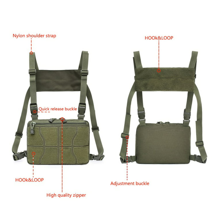 Chest Bag Adjustable Tactical Chest Rig Shoulder Bag Waist Packs Chest  Recon Bag Tools Pouch Outdoor Hunting Accessories 