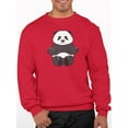 thumbnail image 2 of Sitting Panda Portrait Sweatshirt Men -Image by Shutterstock, Male x-Large, 2 of 4