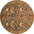 thumbnail image 1 of Ahgly Company Indoor Round Oriental Brown Traditional Area Rugs, 8' Round, 1 of 4