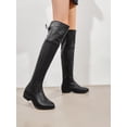thumbnail image 3 of Women's Over The Knee Block Heel Riding Boots - Autumn Winter Fashion 2026, Comfortable High Low Heels for Women, 3 of 9