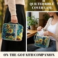 thumbnail image 2 of FOR U DESIGNS Cat Sunflower Stained Glass Pattern Bible Cover Case Lightweight Bible Carrying Case Quilted Book Cover Bibles Organizer Cases Bible Carrier with Handle and Zipper, 2 of 7