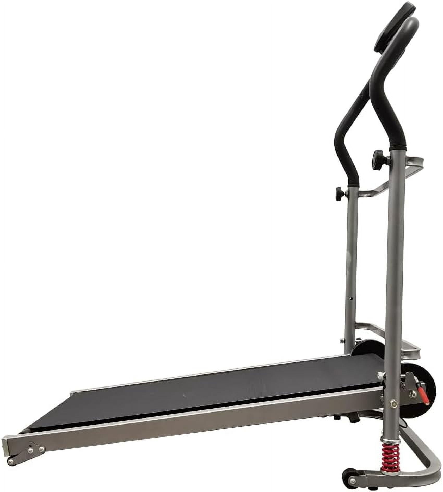 Portable Shock Absorption Walking Folding Treadmill Fitness Non-Electric Running Exercise Machine with Digital LCD Display for Home