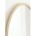 thumbnail image 4 of Kate and Laurel Hogan Modern Wooden Oval Wall Mirror, 24 x 36, Natural Wood, Transitional Rounded Mirror for Use as Bathroom Mirror or Entryway Mirror Decor, 4 of 9