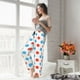 thumbnail image 5 of Balery Red Blue Polka Dots Pantalones de pijama para mujer, pijamas ultraligeros, pantalones de estar por casa-Large, 5 of 6