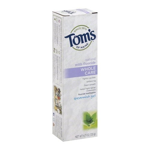 Tom'S Of Maine Whole Care Gel Toothpaste Spearmint 4.7 Oz Case Of 6