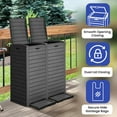 thumbnail image 4 of ModFusion Enclose Outdoor Resin Trash Bins Dual Compartment w/ Secure Lid, Easy to Clean - 62 Gallon, Black, 4 of 7