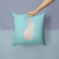 thumbnail image 2 of Carolines Treasures BB8139PW1414 New Zealand White Rabbit Blue Check Fabric Decorative Pillow, 14 x 14 in., 2 of 4