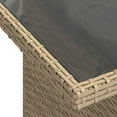 thumbnail image 2 of vidaXL 6 Piece Garden Sofa Set with Cushions Beige Poly Rattan, 2 of 5