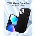 thumbnail image 5 of [5 in 1 for iPhone 13 Mini Case 5.4 inch, with 2 Pack Screen Protector + 2 Pack Camera Lens Protector, Liquid Silicone Slim Shockproof Protective Phone Case (Black)………, 5 of 12
