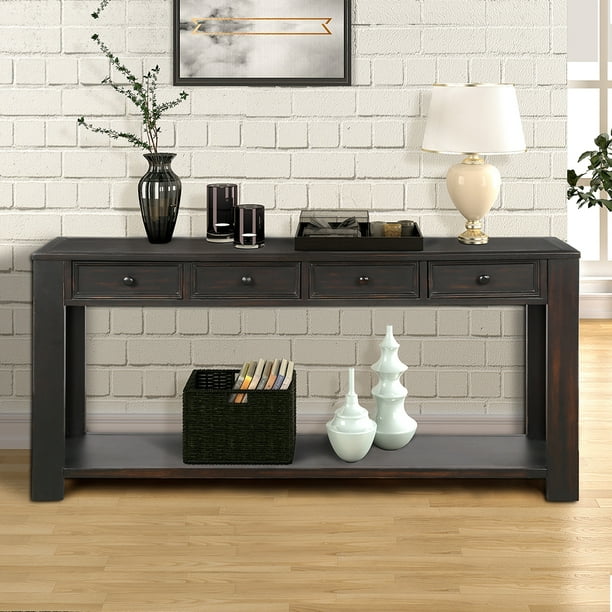 UHOMEPRO 64" Console Table Buffet Sideboard for Entryway with