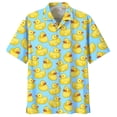 thumbnail image 4 of Camisa hawaiana con estampado 3D de pato para hombre, camisas casuales de playa de manga corta, blusa divertida de un solo pecho, ropa para hombre, envío gratuito, 4 of 4